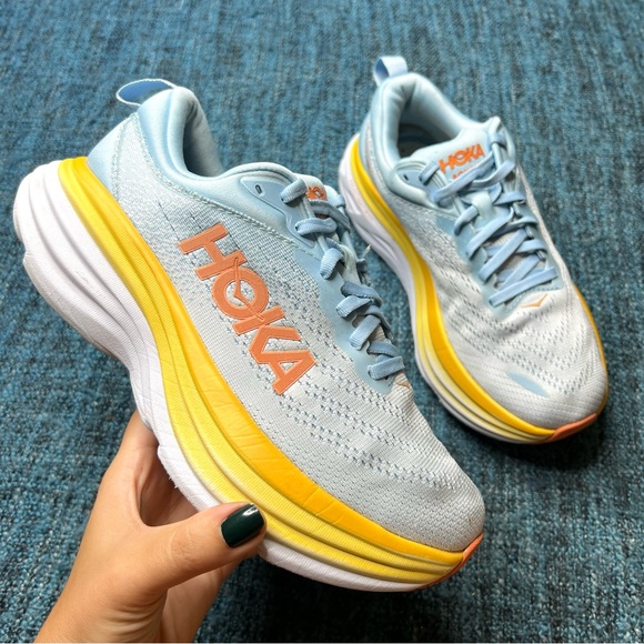 Hoka One One Bondi 8 Running Shoes in Summer Song Women's 6.5 D WIDE Width - Picture 1 of 9